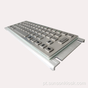 Teclado de metal robusto com track ball